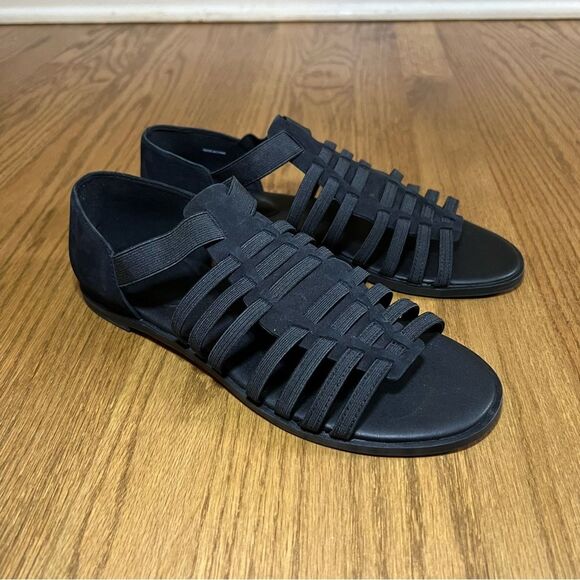 NEW Eileen Fisher Rato Stretch Black Sandal Sz 8.5 - Picture 2 of 8